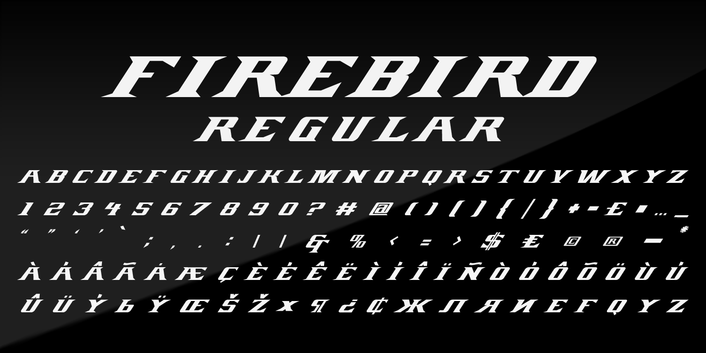 Beispiel einer Firebird Regular-Schriftart